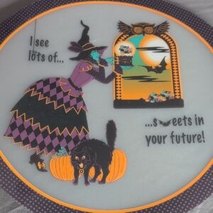 Halloween Witch and Cat Decorative Place Mat